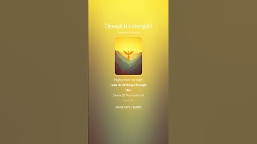 Thumbnail of Through His Strength 1 #god #music #faith #songlyrics #song #shorts