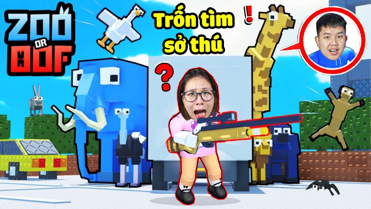 Trốn tìm sở thú biến thành các loài động vật bỏ chạy ! bqThanh Thắng Ốc Thua