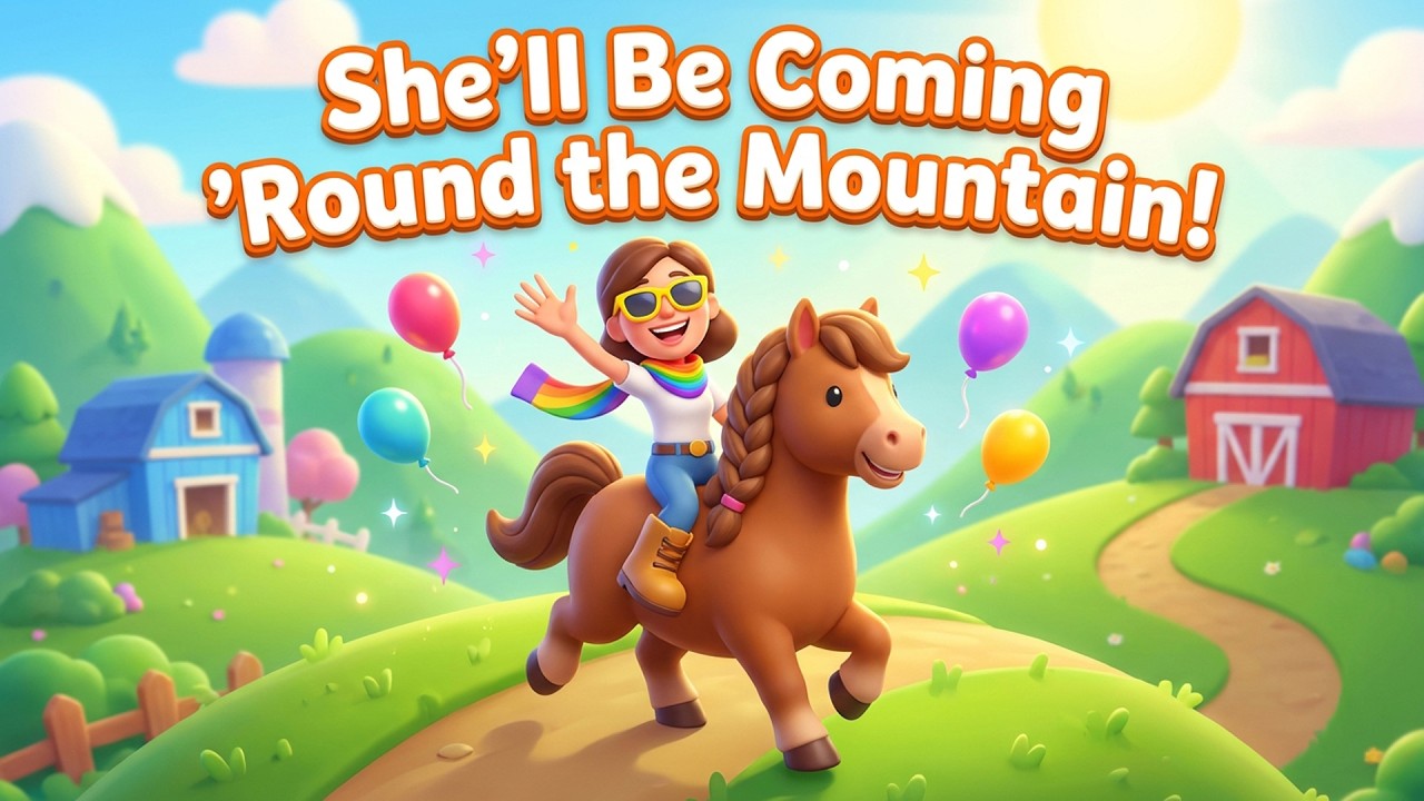 She’ll Be Coming ’Round the Mountain | Kids Action Song | Nursery