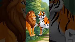 🦁🐯 Lion vs Tiger Joke Battle 😂 | Funny Animal Story for Kids | Jungle Comedy Adventure