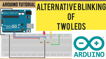 How To Alternative blinking of two LEDs with programming  using arduino