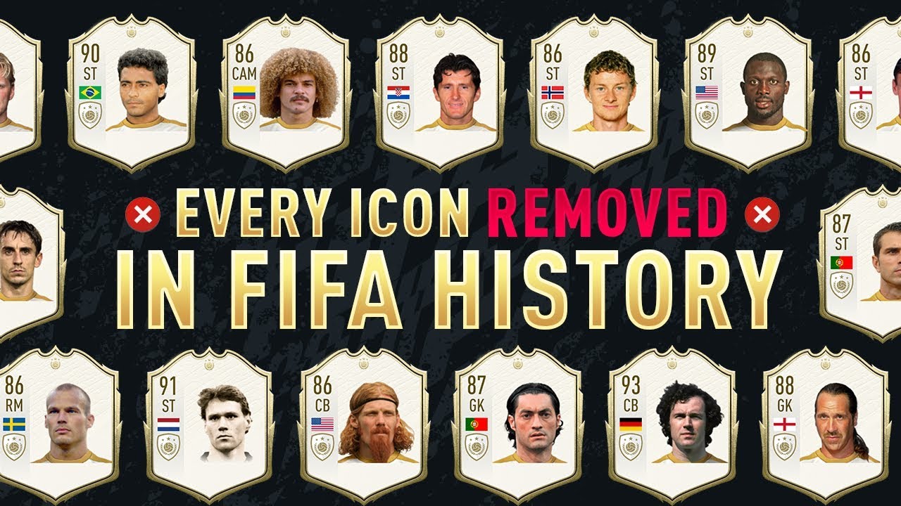 All 23 Icons REMOVED From FIFA 20 (Ultimate Team History)