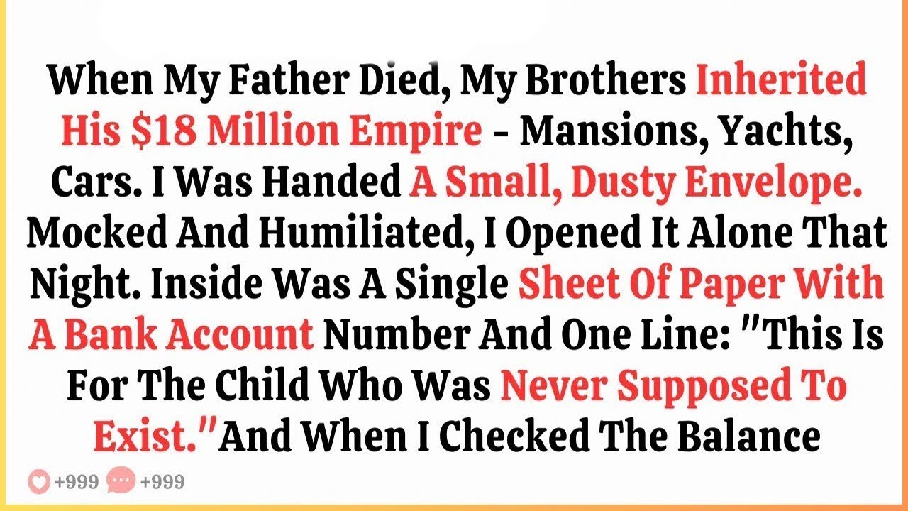 My Brothers Took $18 Million, I Got a Dusty Envelope What I Found Inside Changed Everything