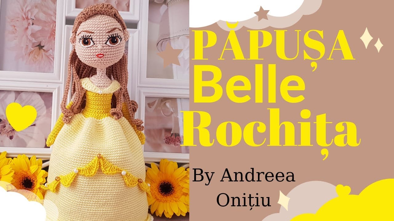 Păpușa Belle croșetată-rochița