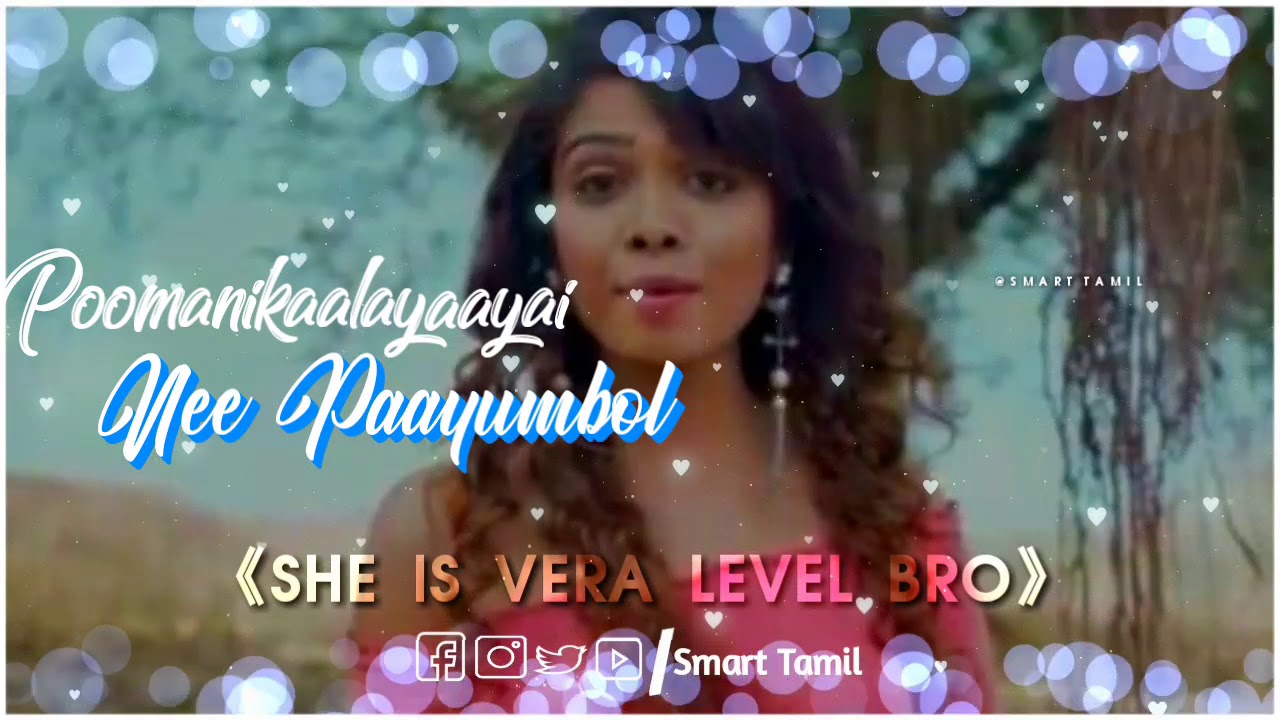 Karutha penne  she is vera level bro  Cut song for whatsapp status  SMART TAMIL 