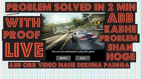 NFS Most Wanted [Authorized Error] Fix Without Root in just 2 min live proof by Deadly Jocker Gaming
