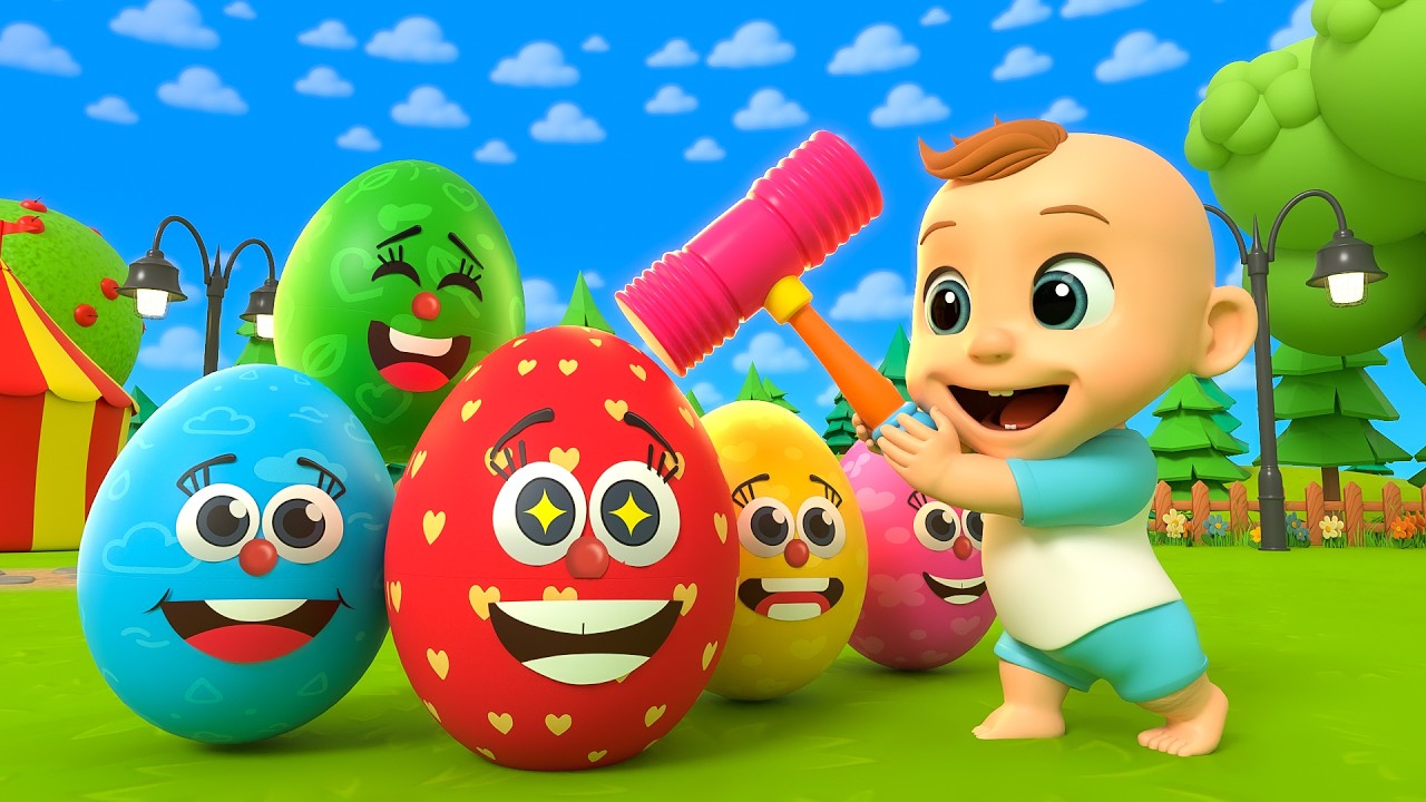 Opening Colorful Surprise Eggs on the Farm! + More Educational LuLu LaLa Nursery Rhymes & Kids Songs