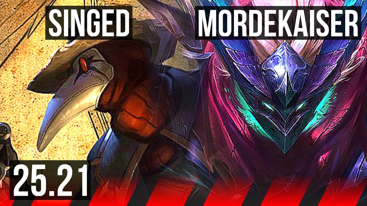 SINGED vs MORDEKAISER (TOP) | 800+ games | EUNE Master | 25.21