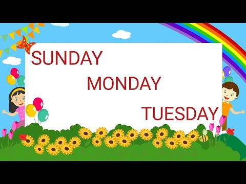 SUNDAY MONDY,Days of a week,Learn 7 day of week,Days name .