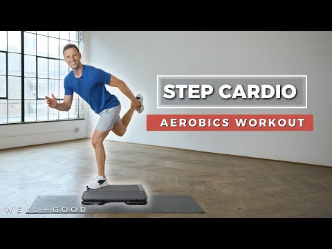 15 Minute Step Cardio Aerobics | Trainer of the Month Club | Well+Good