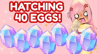 I HATCHED 40+ GEMSTONE EGGS WITH MY FANS 💜✨💎