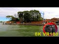 VENICE WATER BUS FERRY F.te Nove to Murano Colonna. Alilaguna Blu Line (Airport) 8K 4K VR180 3D