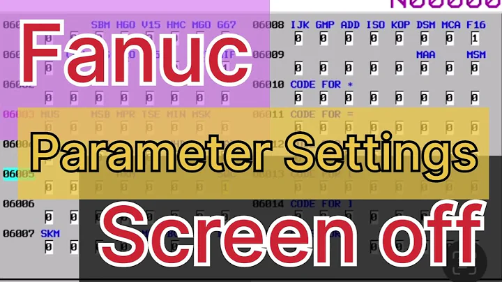 Screen off Parameter , Energy saving parameters, screen time save parameters settings in fanuc CNC