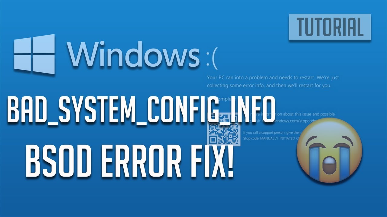 Fix Bad System Config Info In Windows 10 8 7 2020 Youtube