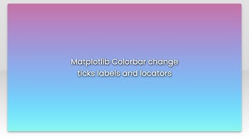 Matplotlib Colorbar change ticks labels and locators