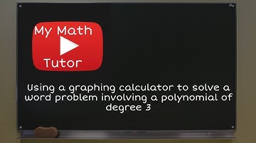 ALEKS | Using a graphing calculator to solve a word problem involving a polynomial of degree 3