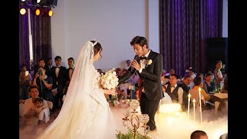 Đám cưới Anh Tài - Vũ Ngọc Ánh: Chú rể nắm tay hát tặng cô dâu trong hôn lễ lãng mạn