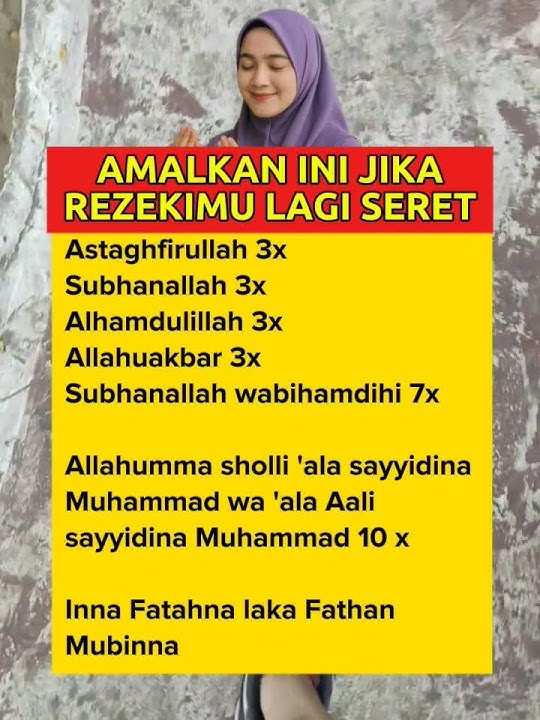 AMALKAN INI JIKA REZEKIMU LAGI SERET