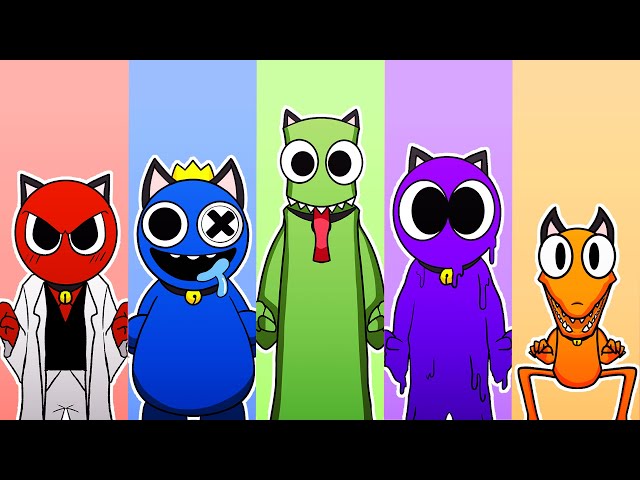 Rainbow Friends ] Sad Cat Dance Ft. Purple & Orange 