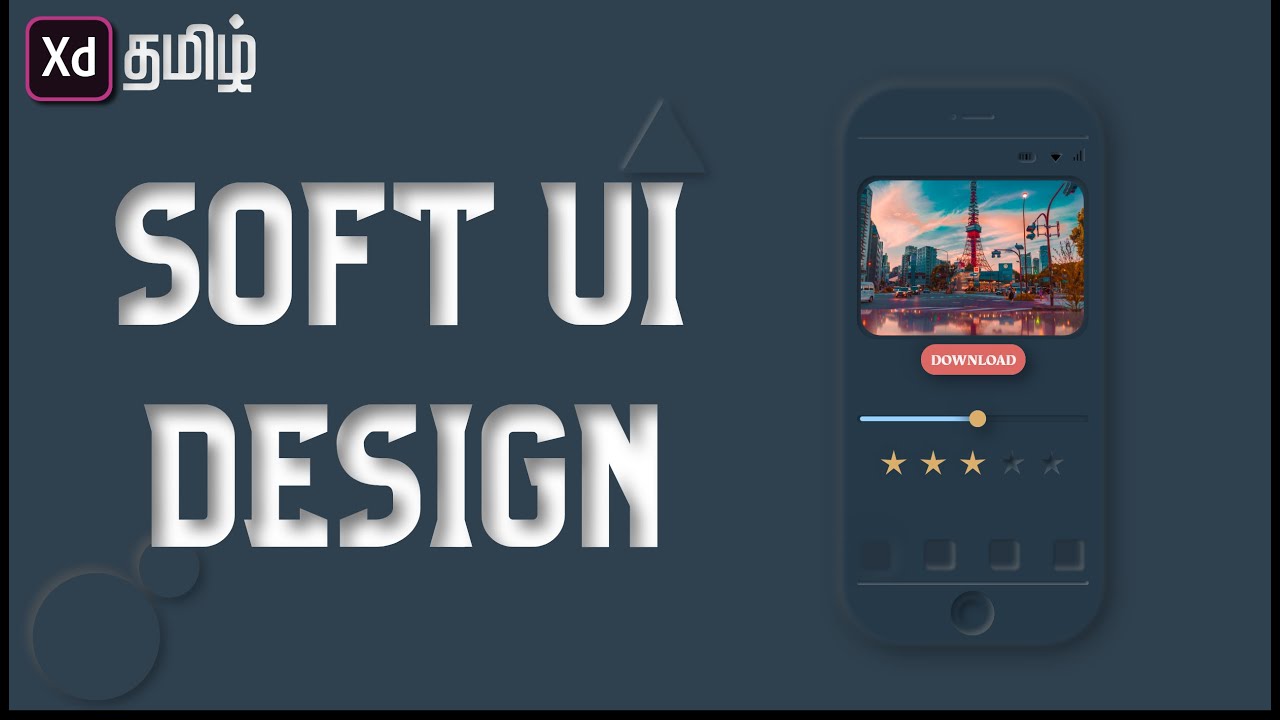 How to make Neumorphism/Soft UI design in xd | Tamil | How to use inner ...