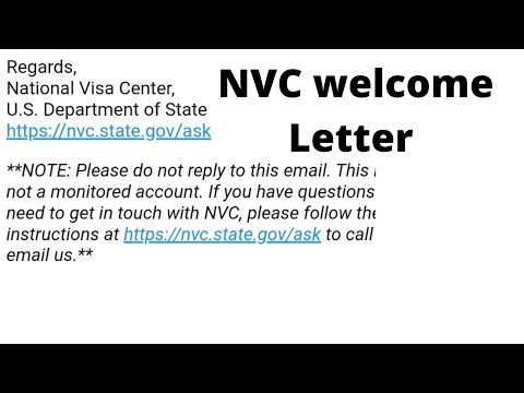 NVC welcome letter and Visa follow up instructions | Interview guidelines.