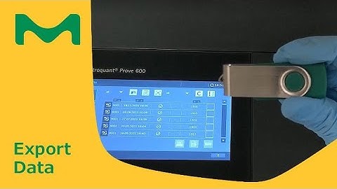 How to export data from your Spectroquant® Prove instrument