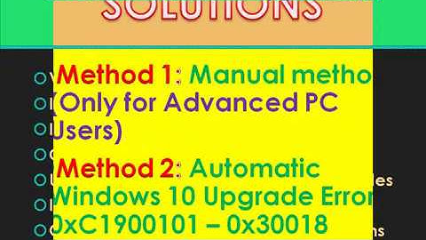 Guide to Fix Windows 10 Upgrade Error 0xC1900101 – 0x30018