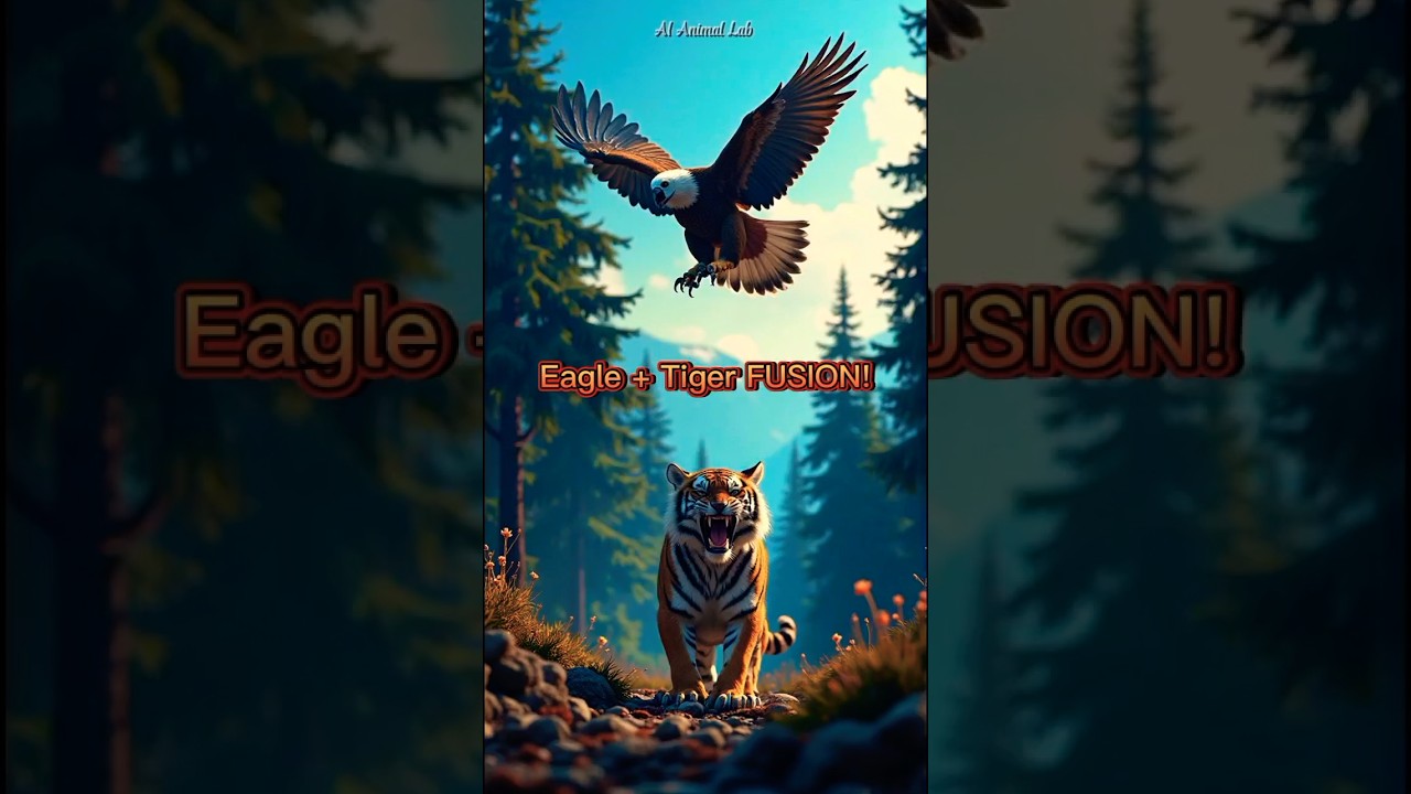 Eagle + Tiger Fusion into Epic AI Beast | CyberRaptor Apex🦅🐅