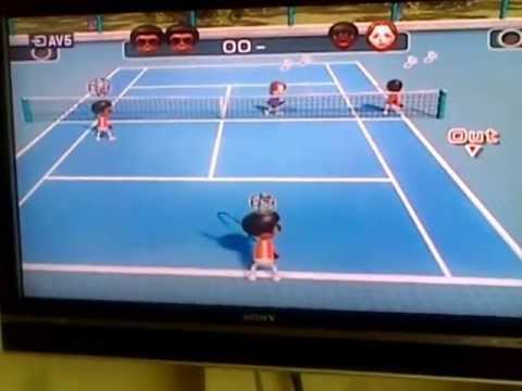 Wii Sports Tennis: How to change the tennis court to blue