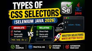 112. Types of CSS Selectors (Selenium Java 2026)