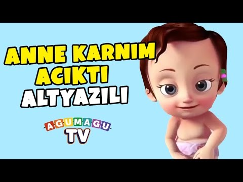 Anne Karnım Acıktı Yeni Versiyon  ( Altyazılı ) - Çocuk Şarkıları 2016