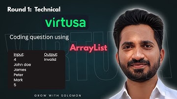 Virtusa Neural Hackathon Round 1 | ArrayList Coding Problem in Java #hiring #virtusa