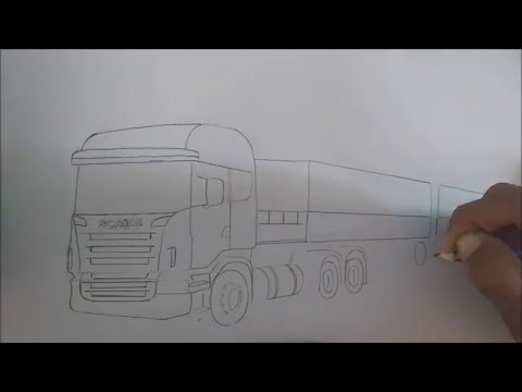 Como desenhar um Caminhão Scania R450 Bitrem 