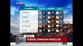 Trt Haber Hava Durumu 13-14-15- Ekim 2021 Resimi