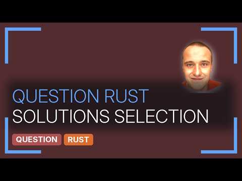 Selection sort algorithm in Rust (2 Solutions!!)