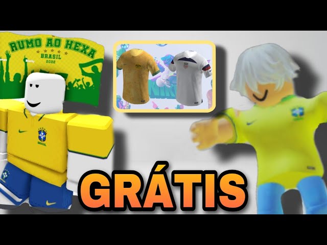 Como pegar de GRAÇA CAMISA do BRASIL e outras seleções no Roblox