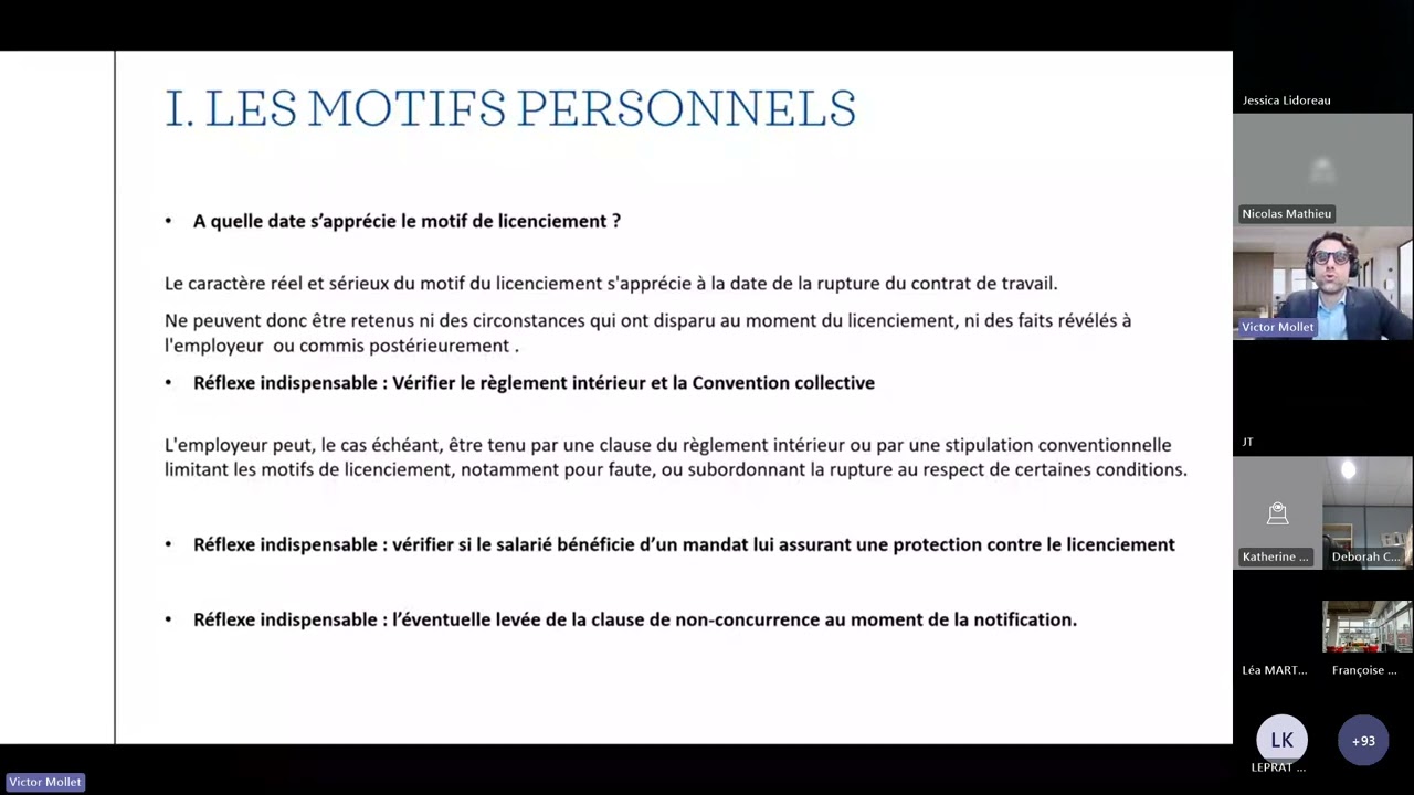 La mise en œuvre d'une procédure de licenciement  : adopter les bons réflexes
