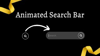 Animated Search Bar #html #css