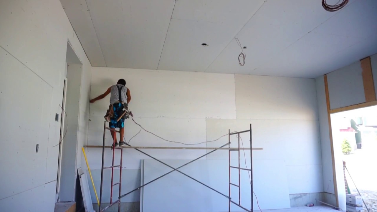 Sheetrocking Drywalling Garage Sped Up You Sheetrocking Drywalling Garage Sped Up