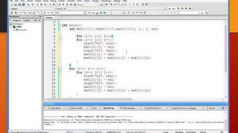 Resolução de exercício com matrizes em C
