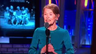 Glenda Jackson receives Tony Award for Leading Actress in a Play for Three Tall Women (6-10-2018)