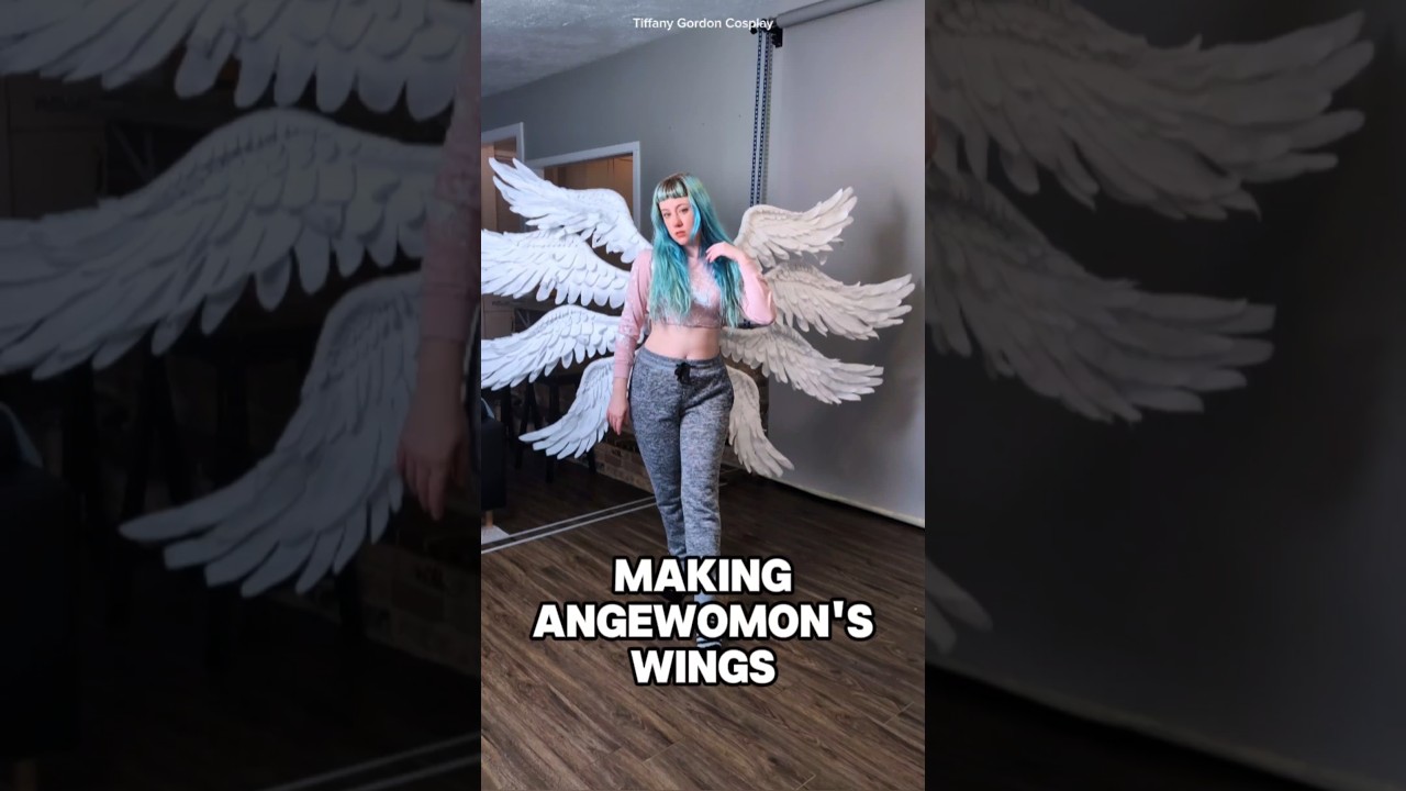 Making Angewomon's Wings from Digimon! #anime #cosplay #digimon