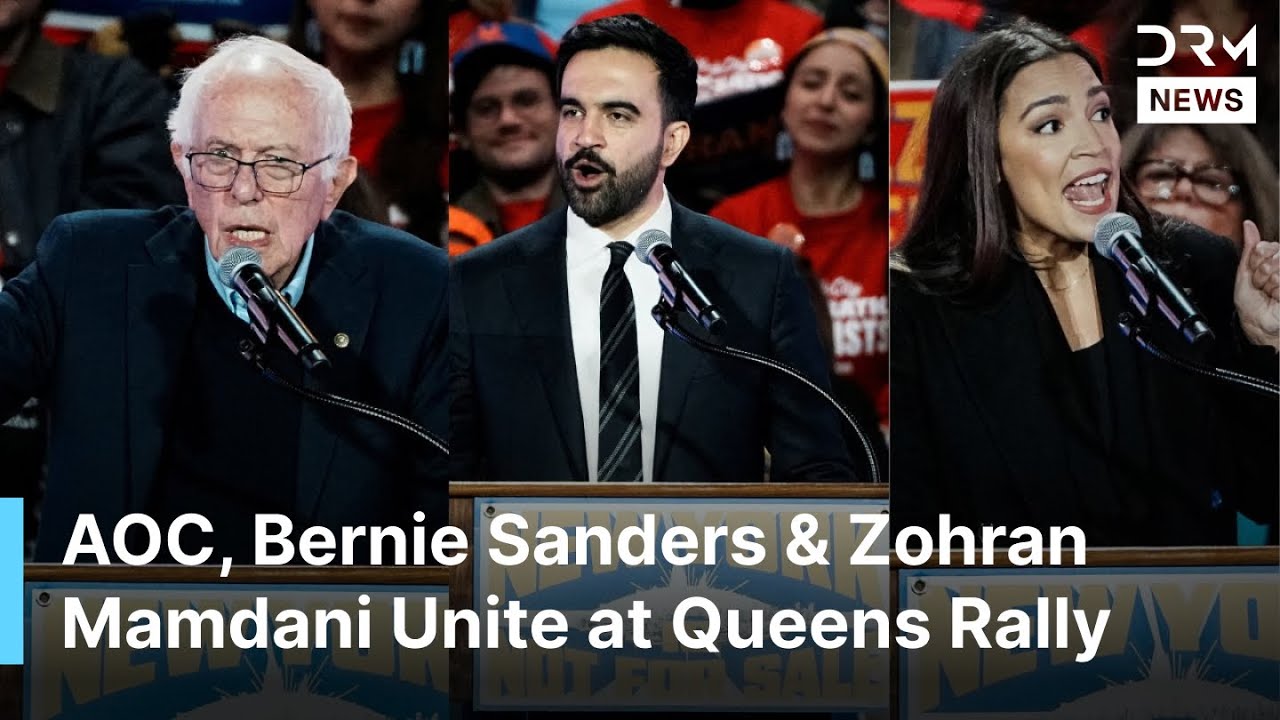 ГЛАВНОЕ: Берни Сандерс, AOC и Мамдани выступили с пламенными речами на историческом митинге в Кви...