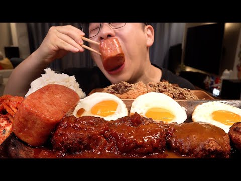 <strong>ASMR</strong> 먹방창배 함박스테이크 통스팸 냉장고파먹기 먹방 대박 레전드 Hamburger <strong>Steak</strong> mukbang Legend koreanfood eatingshow <strong>asmr</strong> kfoo