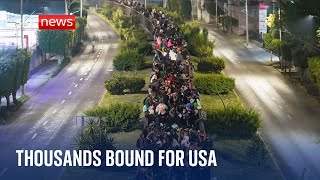 Mexico: Thousands of migrants bound for US border screenshot 5