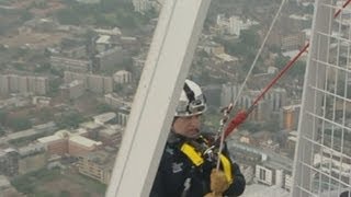 Prince Andrew abseils down Europe's tallest skyscraper The Shard