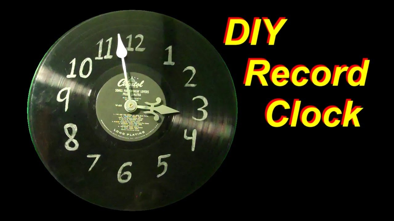 How to Turn a Record into a Clock - YouTube