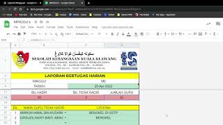 Cara Menggunakan Laporan Mingguan Guru Bertugas SKKK