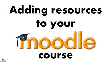 Adding resources to moodle