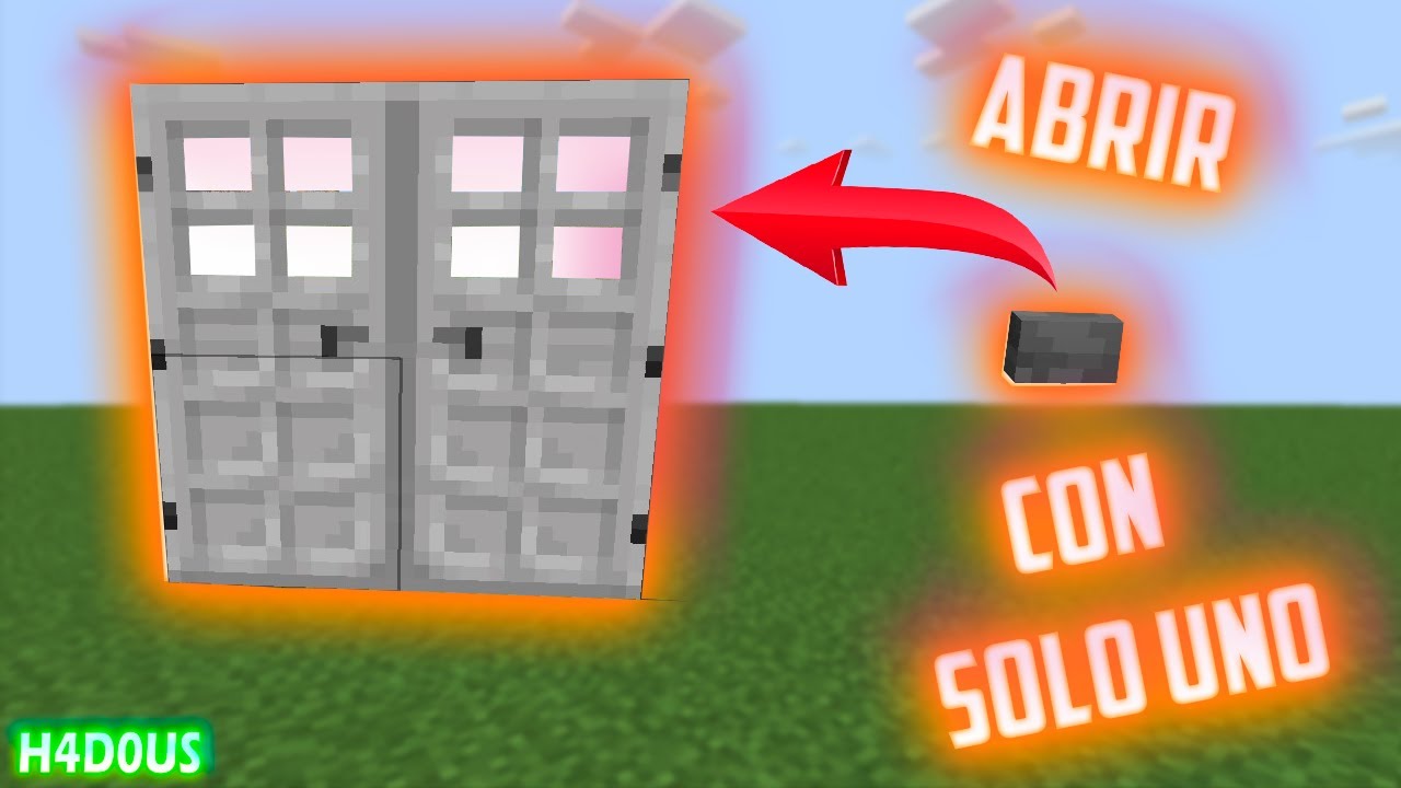Como abrir 2 puertas con 1 botòn en Minecraft (Java/Bedrock) l Tutorial